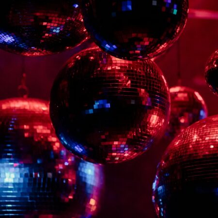 red and blue ball decor