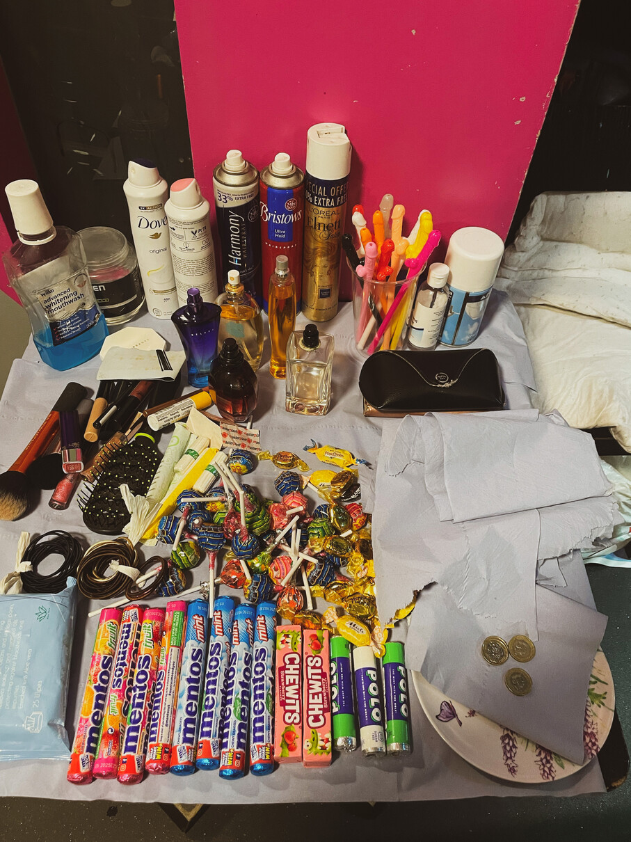 Table of wares.